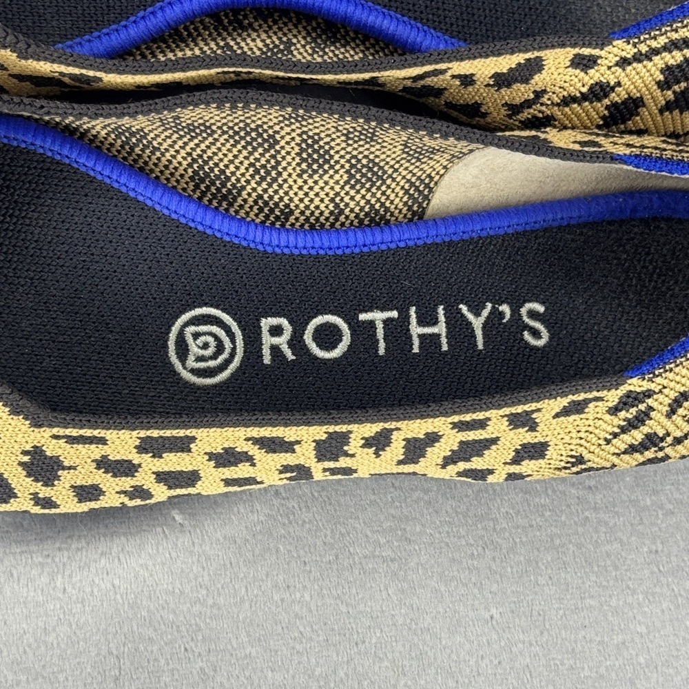 Rothy’s Leopard Print Pointed Flats Brown Black Knit Size 8 - Picture 2 of 9